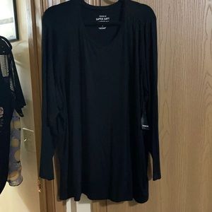 Torrid black long sleeve plush blouse